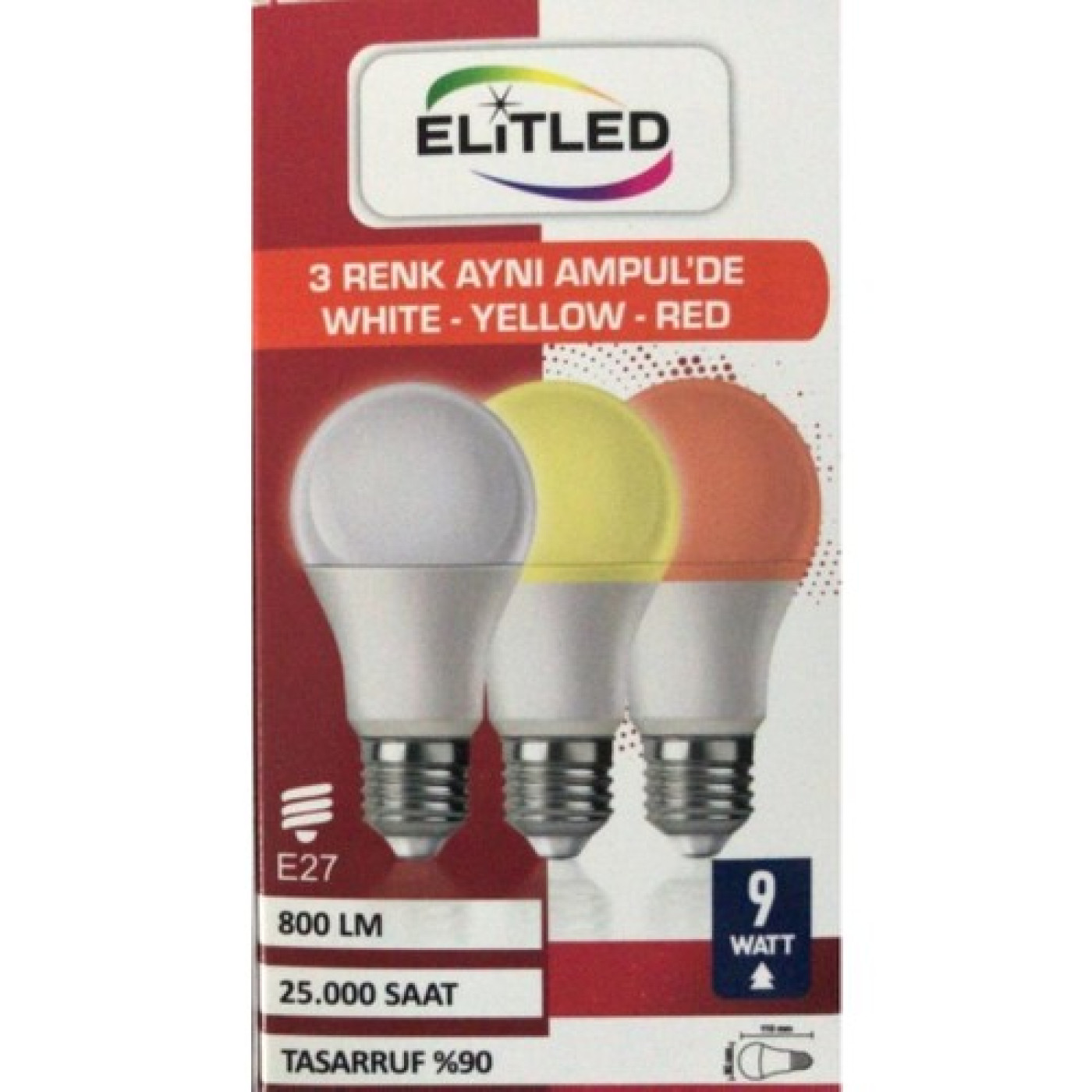 Elitled Elit LED Ampul 9W – 3'ü 1 Arada