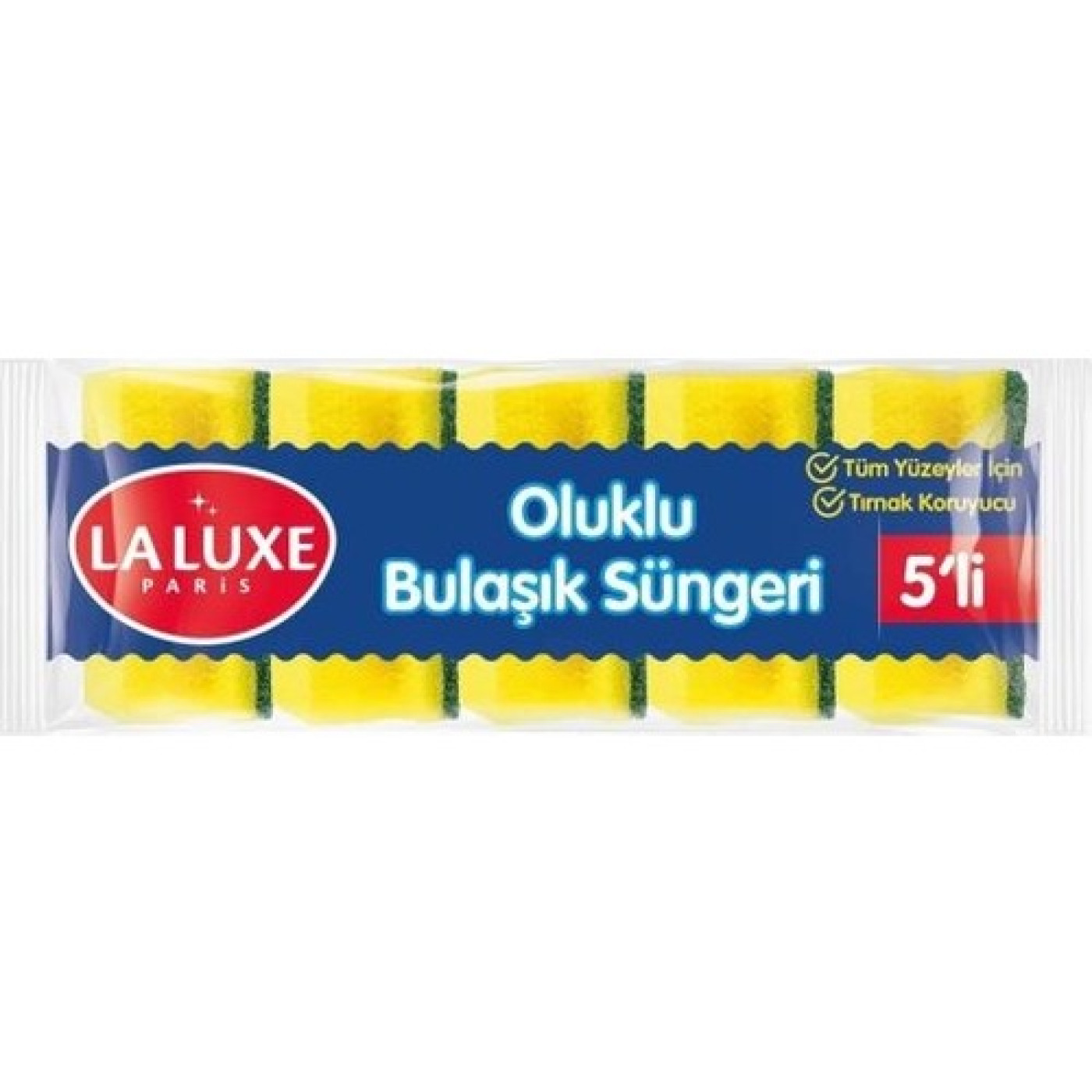 Laluxe Oluklu Bulaşık Süngeri 5'li