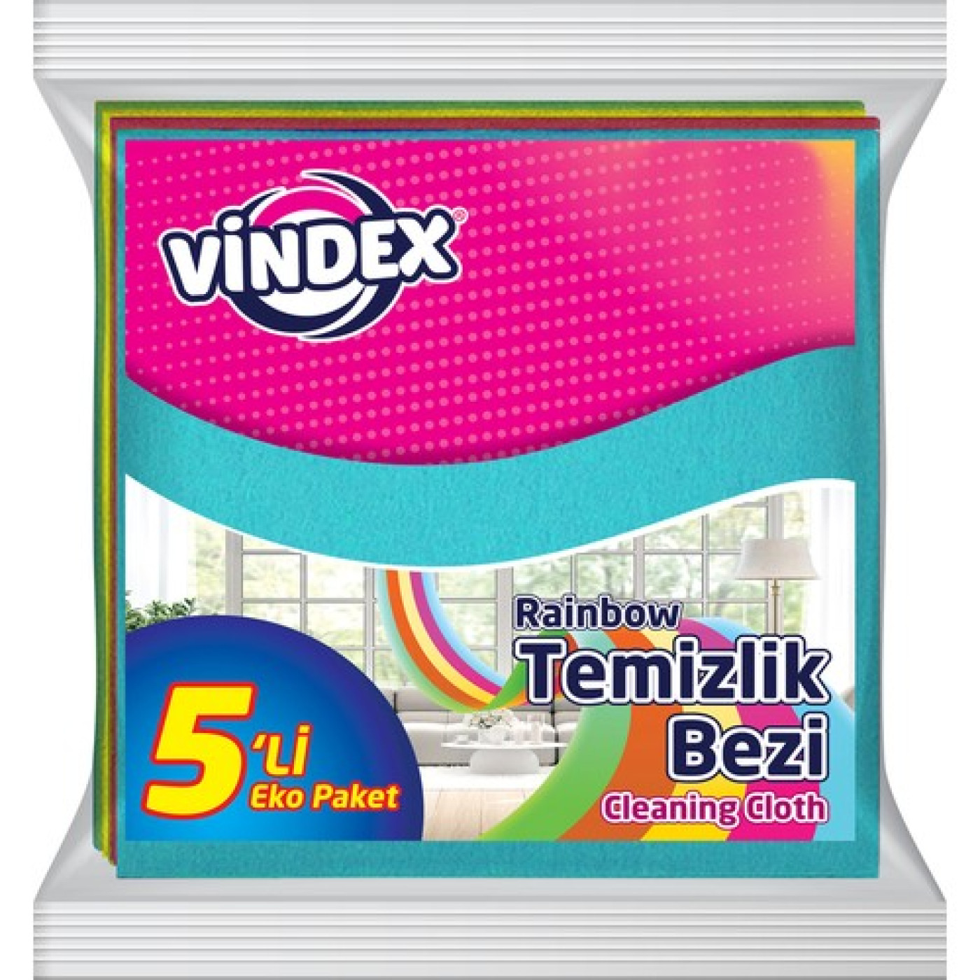 Vindex Temizlik Bezi Renkli 5'li