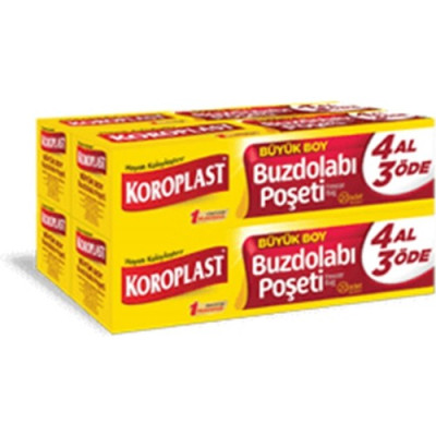 Koroplast Buzdolabı Poşeti Büyük Boy 30x45 cm, 80 Adet
