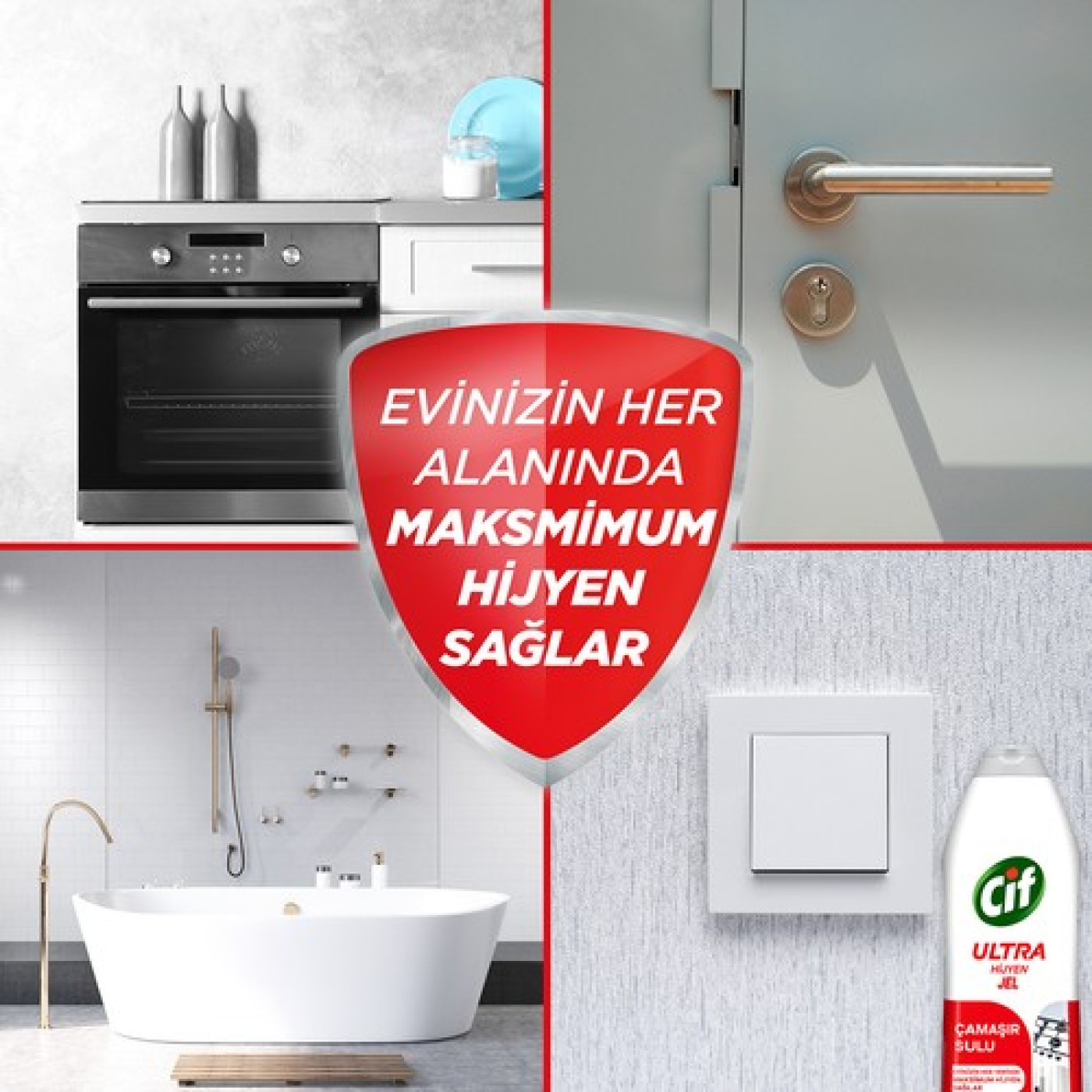 Cif Ultra Hijyen Jel Yüzey Temizleyici 750 ml