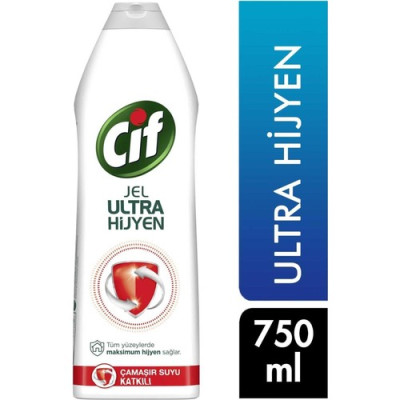 Cif Jel Temizleyici 750 ml Ultra Hijyen Çamaşır Suyu Katkılı