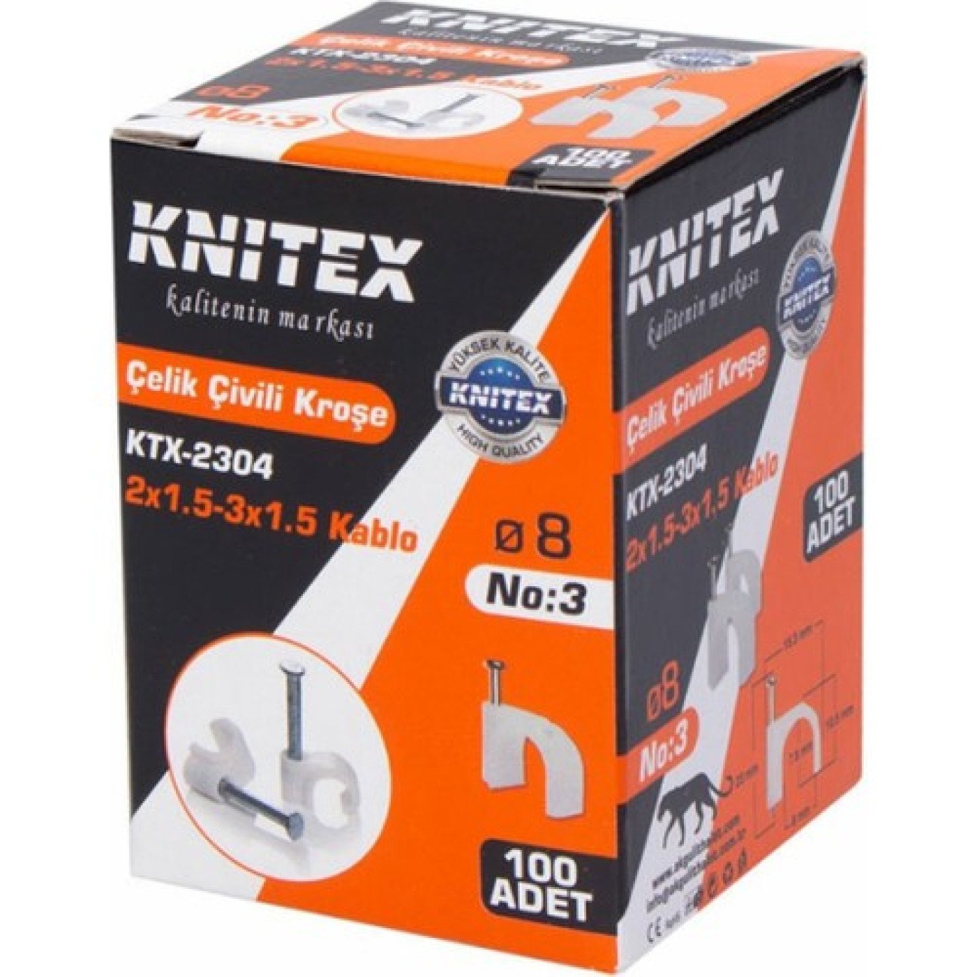 Knitex Çivili Kroşe No:3