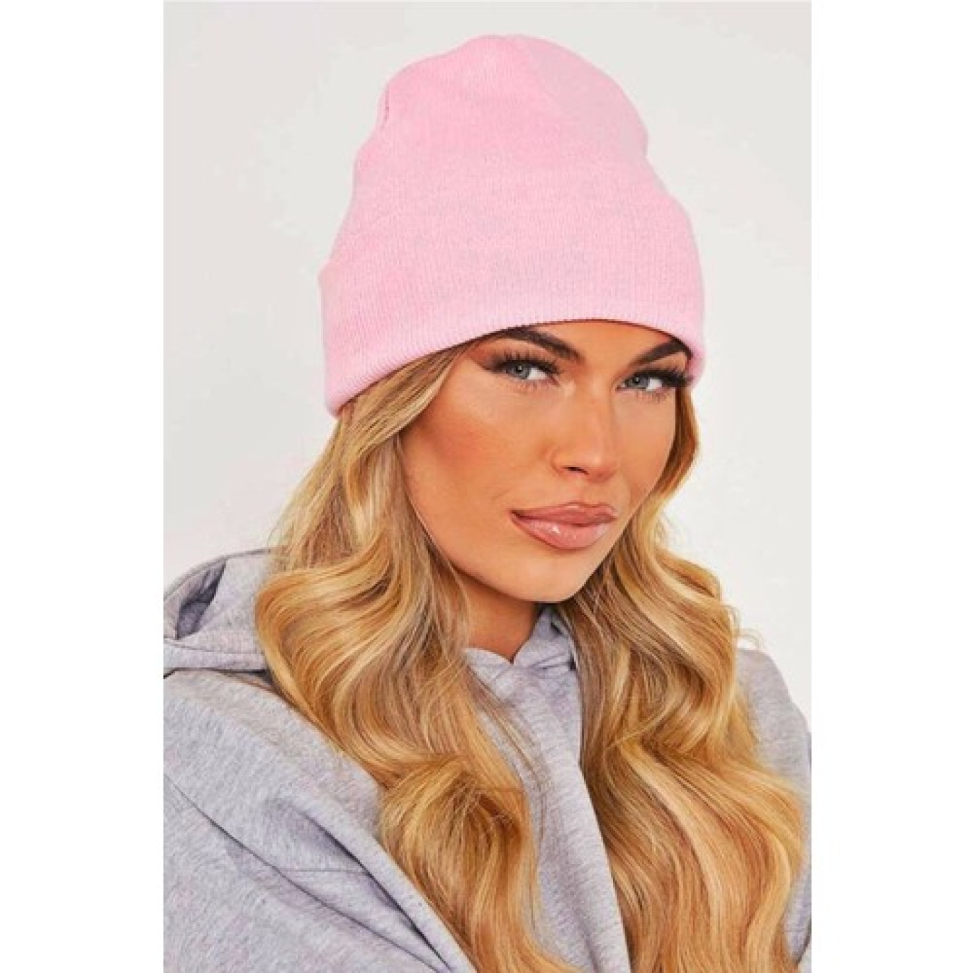 Boldy Unisex Triko Bere Düz Klasik – Pembe