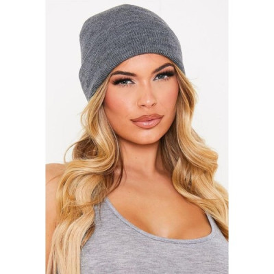 Boldy Unisex Triko Bere Düz Klasik – Gri