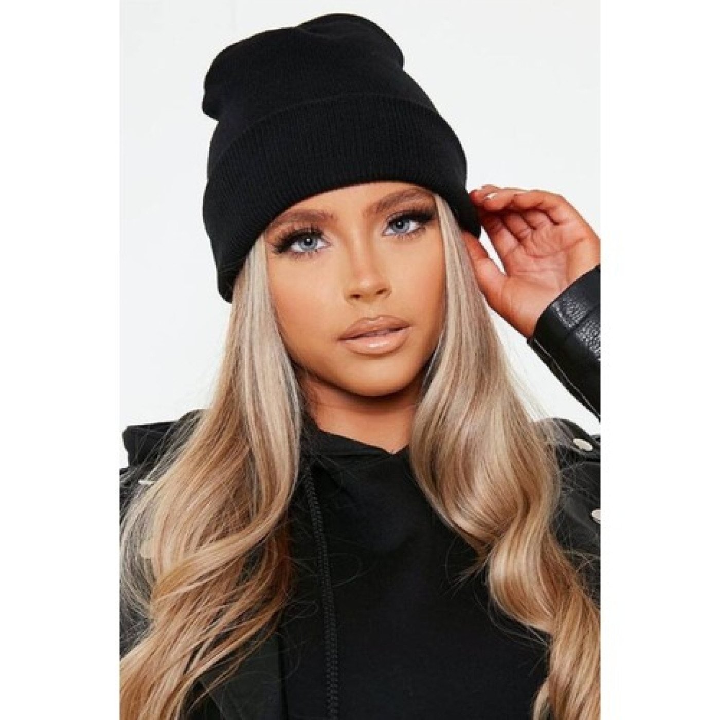 Boldy Unisex Triko Bere Düz Klasik – Siyah