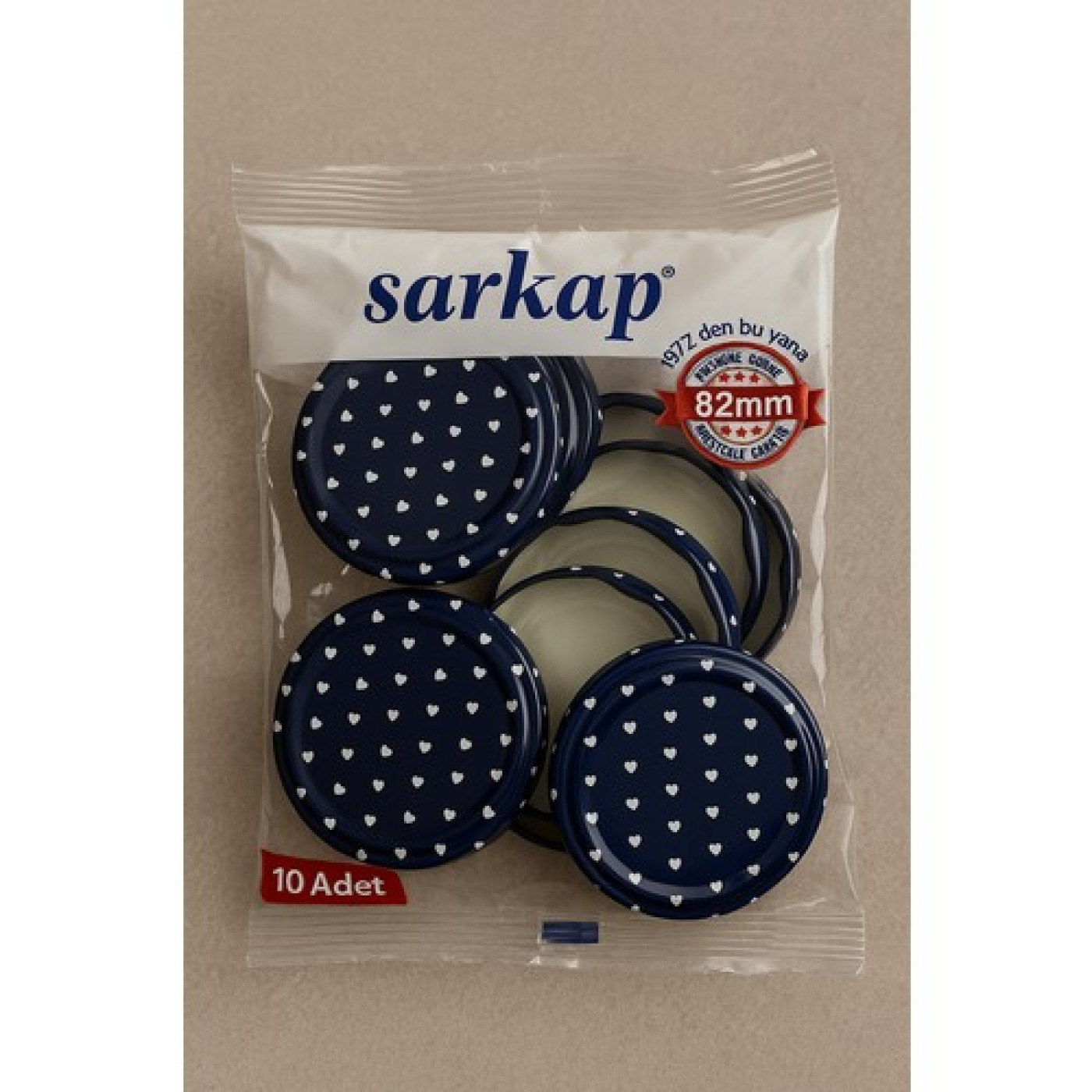 Sarkap 82 mm Pastoral Desenli Kavanoz Kapağı – 10 Adet