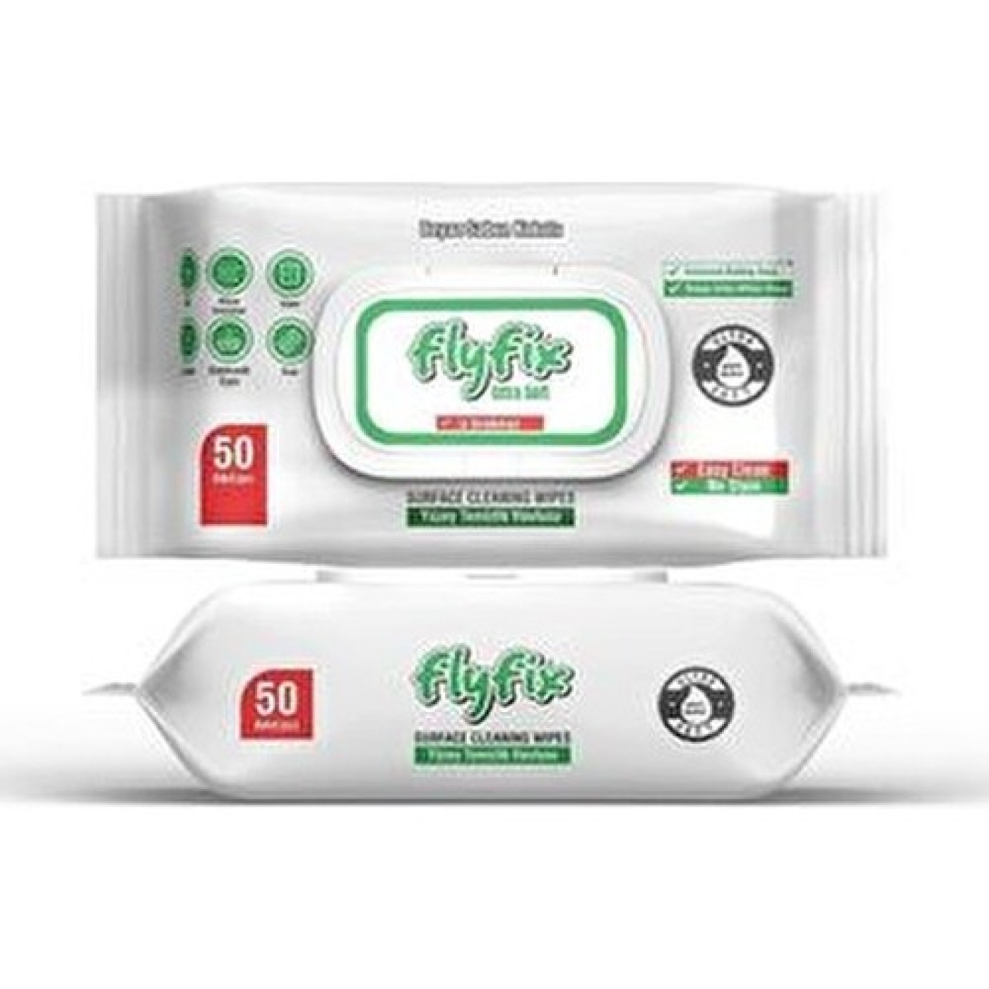 Flyfix Easy Clean Yüzey Temizlik Havlusu – Beyaz Sabun Katkılı, 50 Yaprak