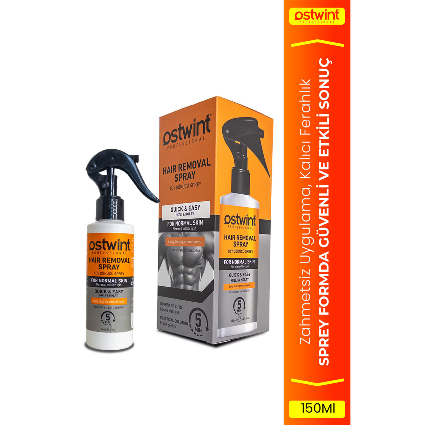 Ostwint Erkek Tüy Dökücü Sprey 150 ml – Normal Ciltler için
