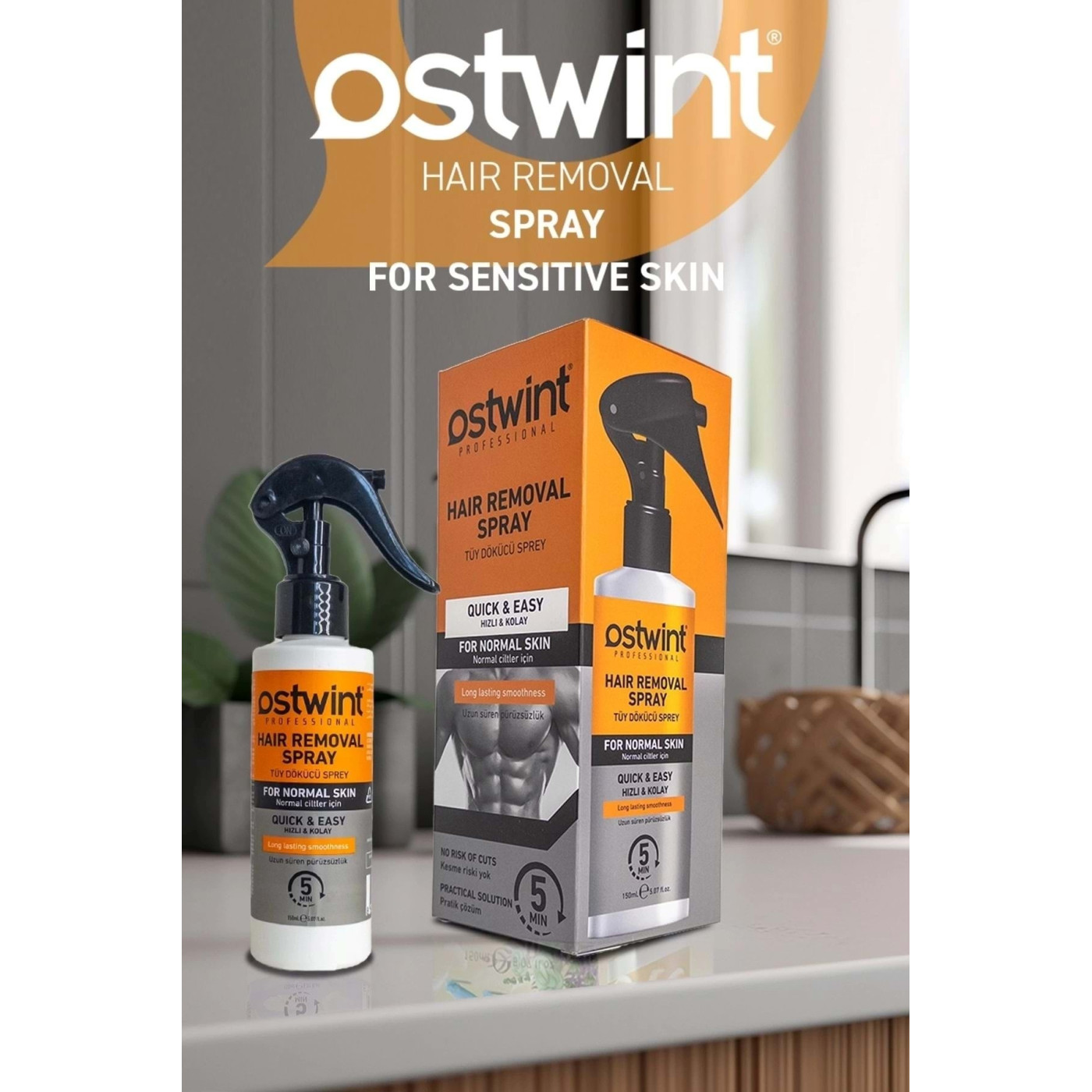 Ostwint Erkek Tüy Dökücü Sprey 150 ml – Normal Ciltler için