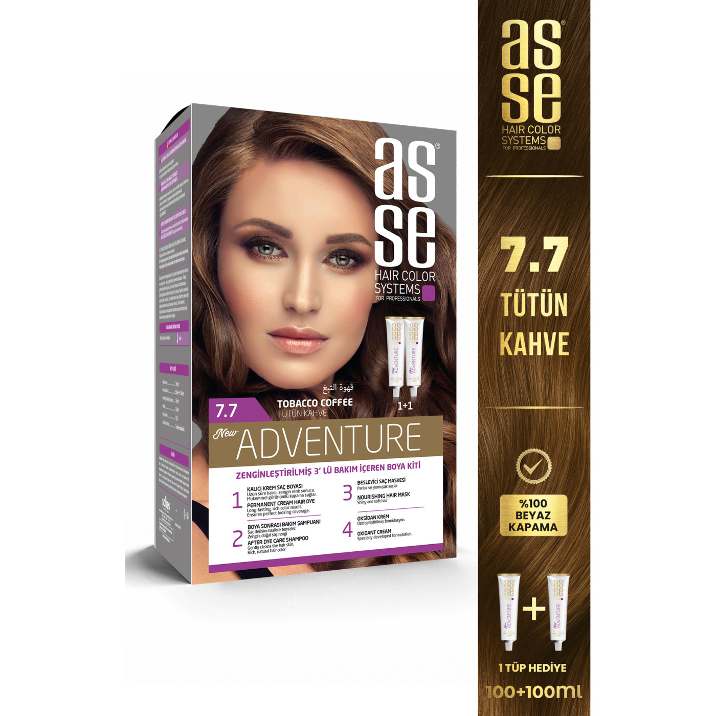 Asse Adventure Set Saç Boyası No:7.7 Tütün Kahve