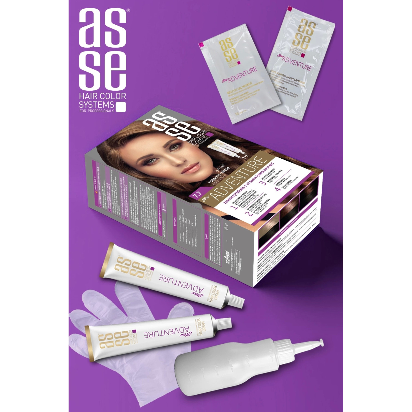 Asse Adventure Set Saç Boyası No:7.7 Tütün Kahve
