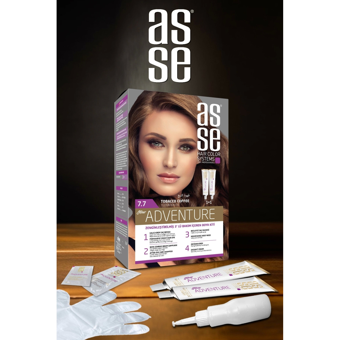 Asse Adventure Set Saç Boyası No:7.7 Tütün Kahve