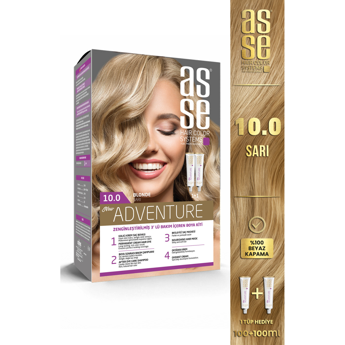 Asse Adventure Set Saç Boyası No:10.0 Sarı