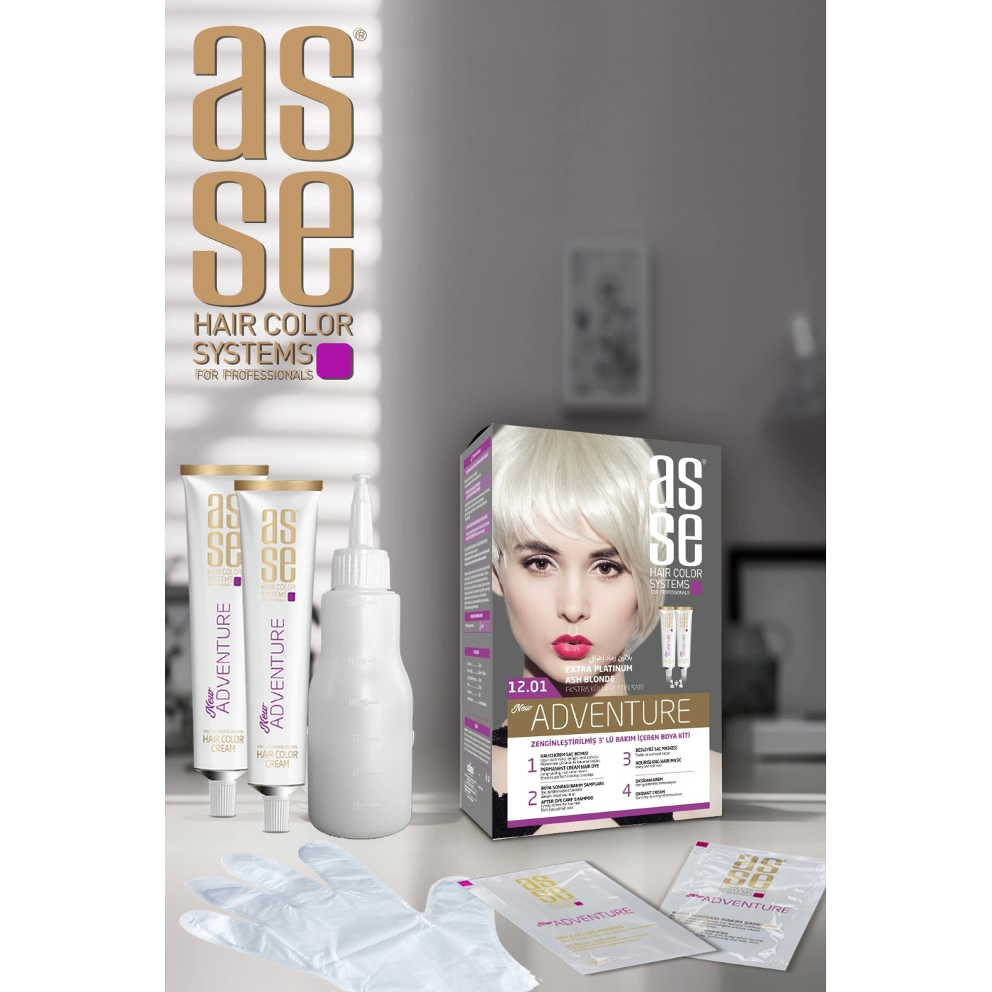 Asse Adventure Set Saç Boyası No:12.1 Extra Küllü Platin