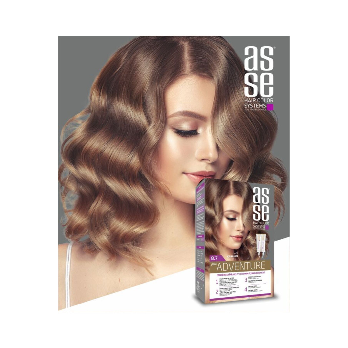 Asse Adventure Set Saç Boyası No:8.7 Karamel