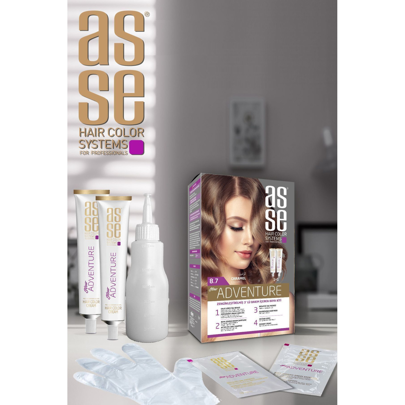 Asse Adventure Set Saç Boyası No:8.7 Karamel
