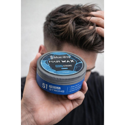 Blue Drop Hair Wax Mega Strong – Saç Şekillendirici Wax 175 ml