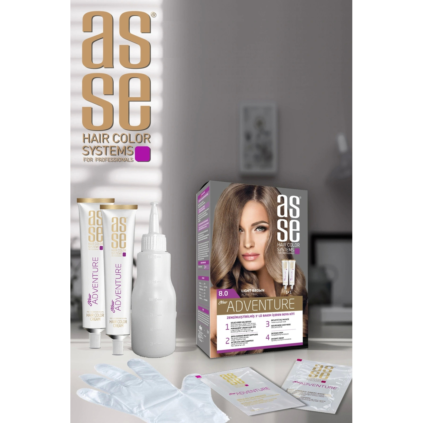 Asse Adventure Set Saç Boyası No:8.0 Açık Kumral
