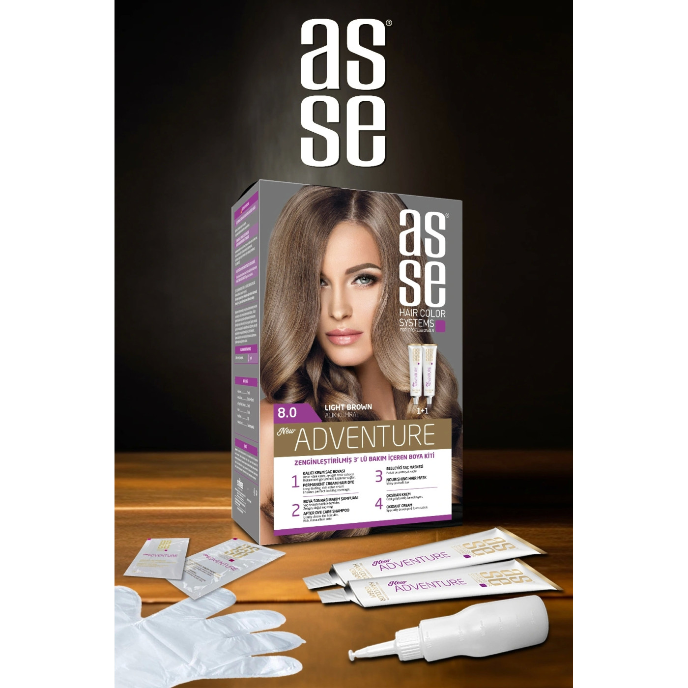 Asse Adventure Set Saç Boyası No:8.0 Açık Kumral