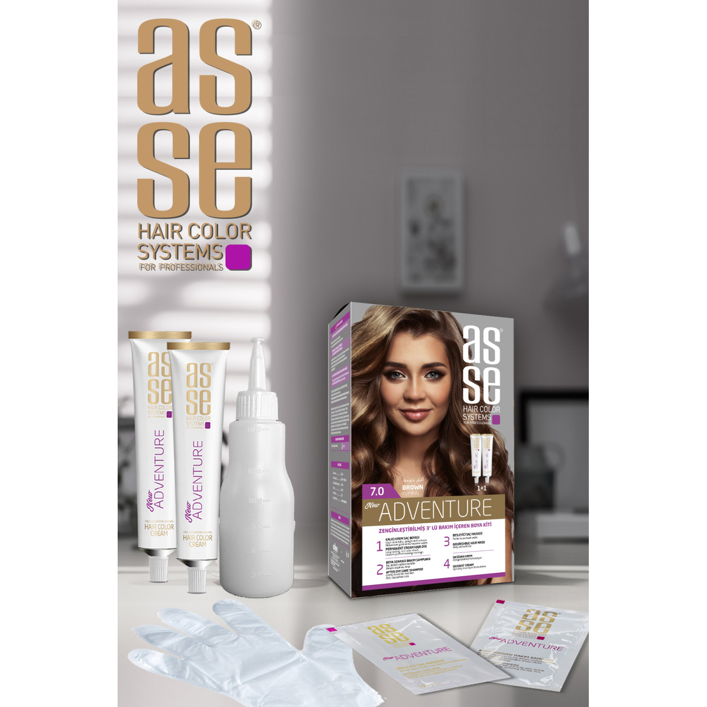 Asse Adventure Set Saç Boyası No:7.0 Kumral