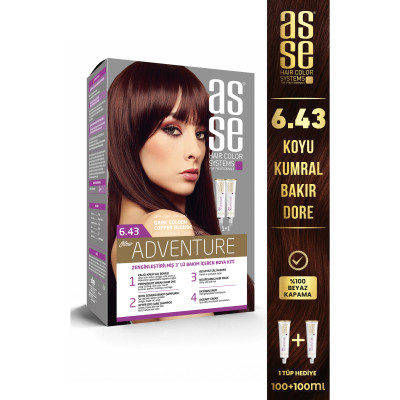 Asse Adventure Set Saç Boyası No:6.43 Koyu Kumral Bakır Dore