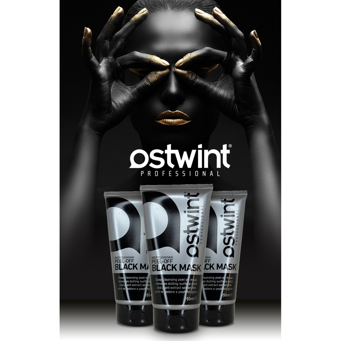 Ostwint Soyulabilir Siyah Maske – Siyah Nokta için, 150 ml