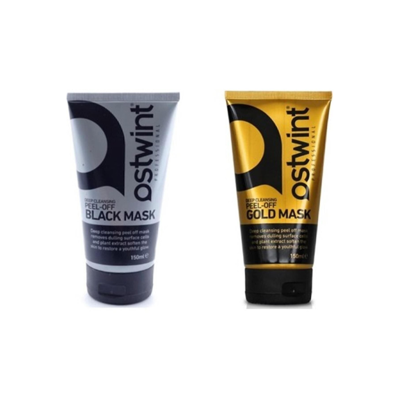 Ostwint Soyulabilir Yüz Maskesi Seti – Gold ve Black, 2 x 150 ml