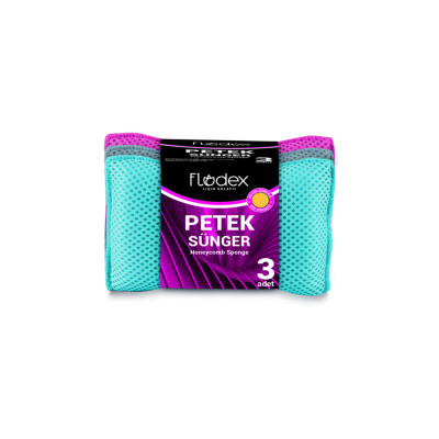 Flodex Petek Dokulu Bulaşık Süngeri 3'lü
