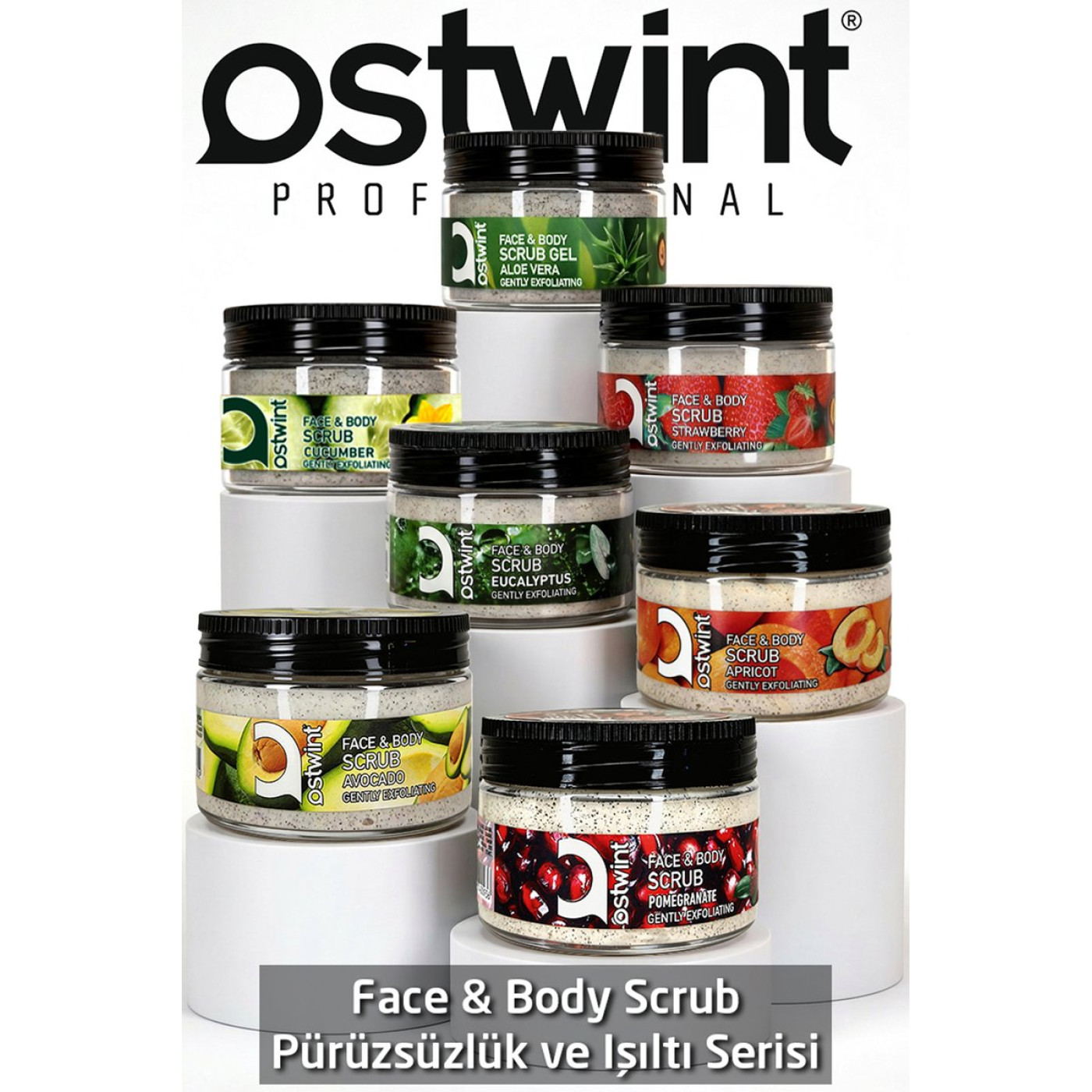 Ostwint Scrub Jel Aloe Vera Özlü Yüz ve Vücut Peelingi 300 ml