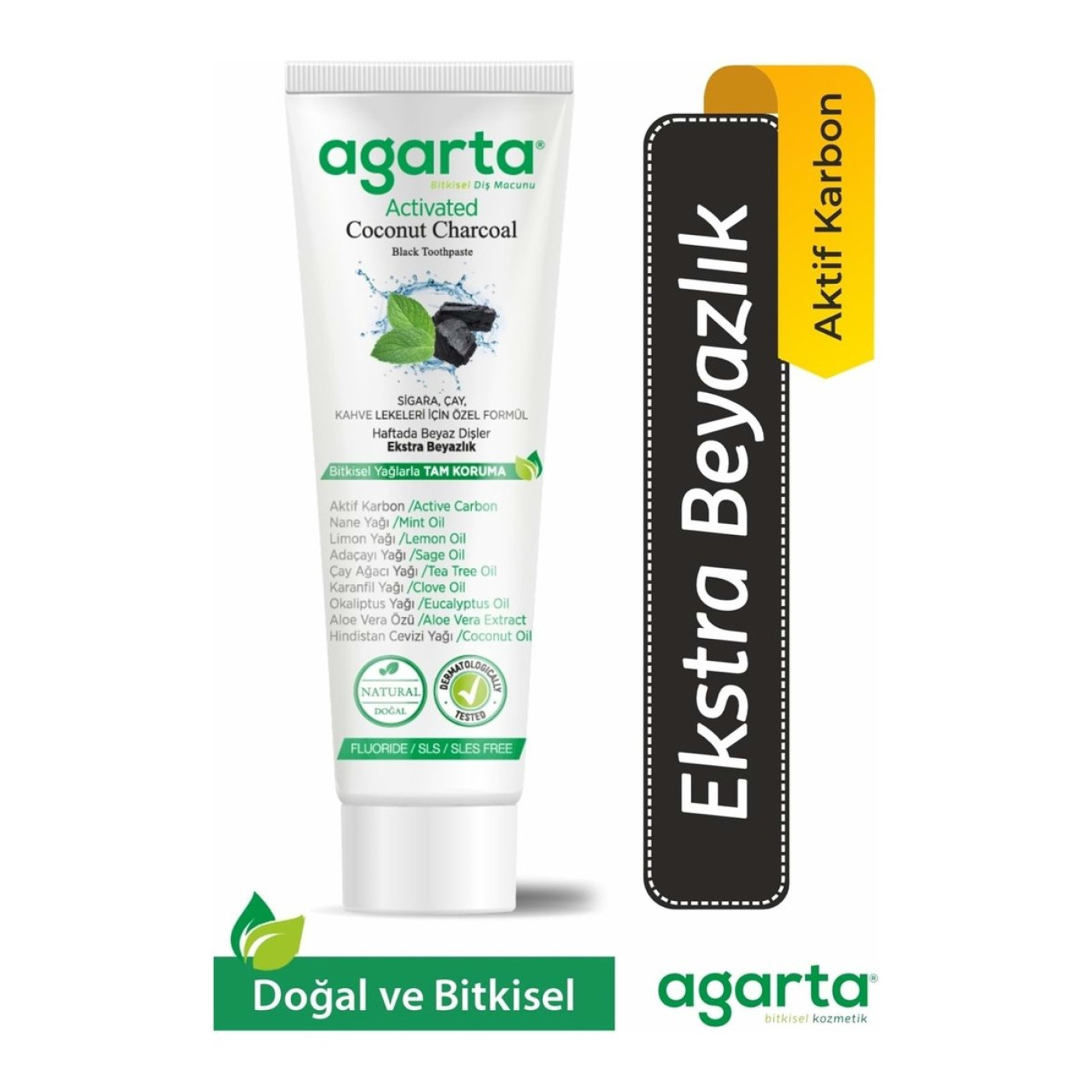 Agarta Aktif Karbonlu Diş Macunu 100 ml