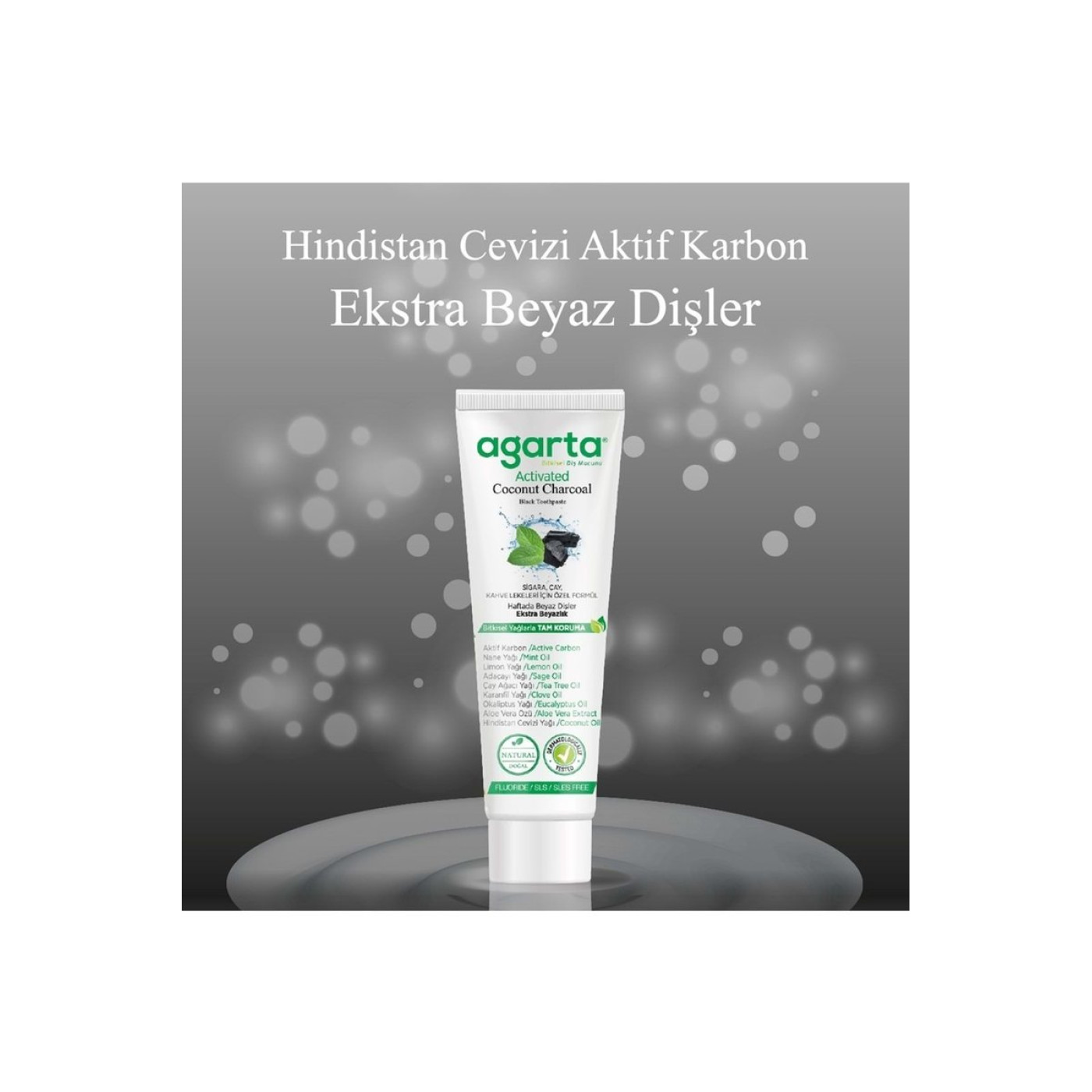 Agarta Aktif Karbonlu Diş Macunu 100 ml
