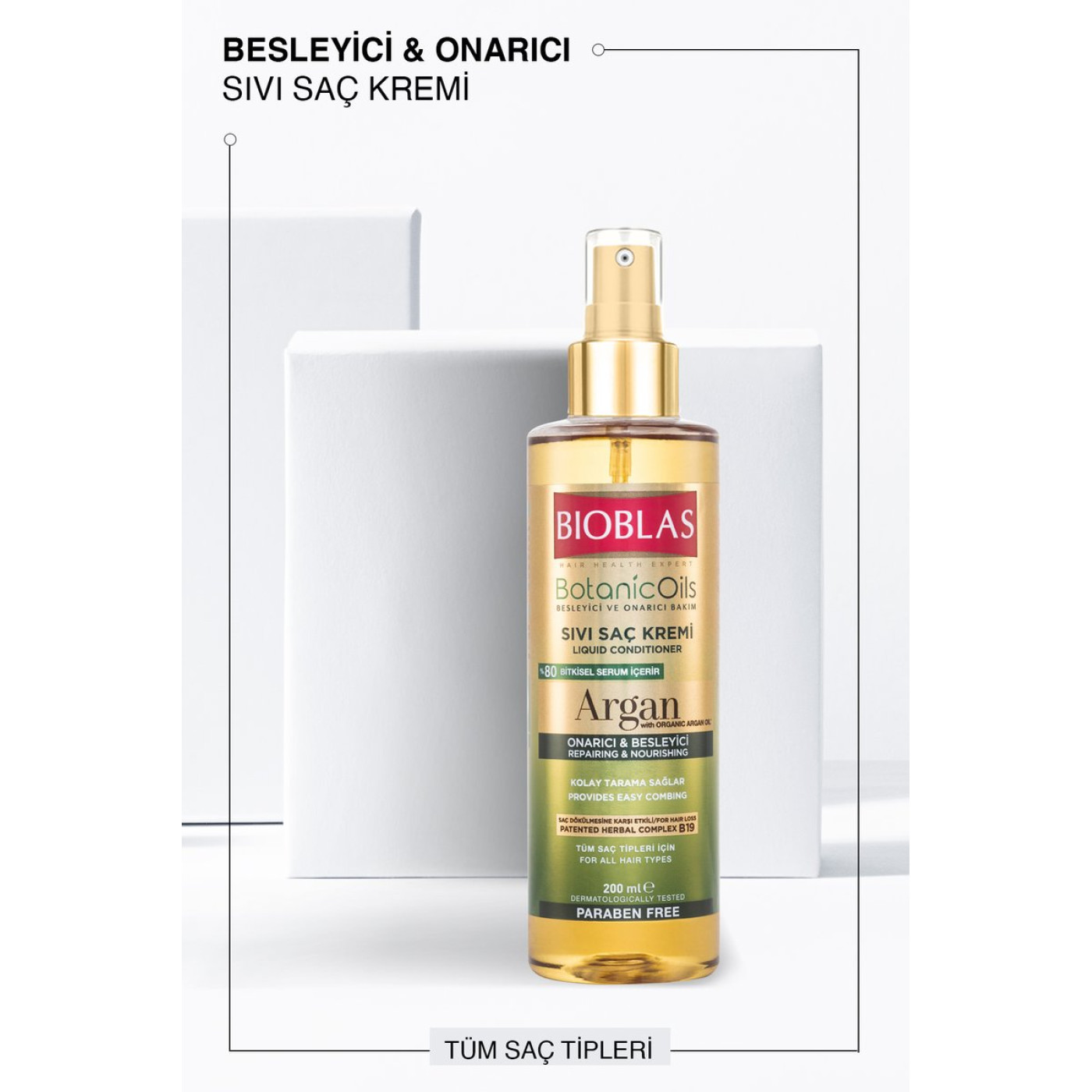 Bioblas Botanic Oils Argan Yağlı Sıvı Saç Kremi 200 ml – Onarıcı
