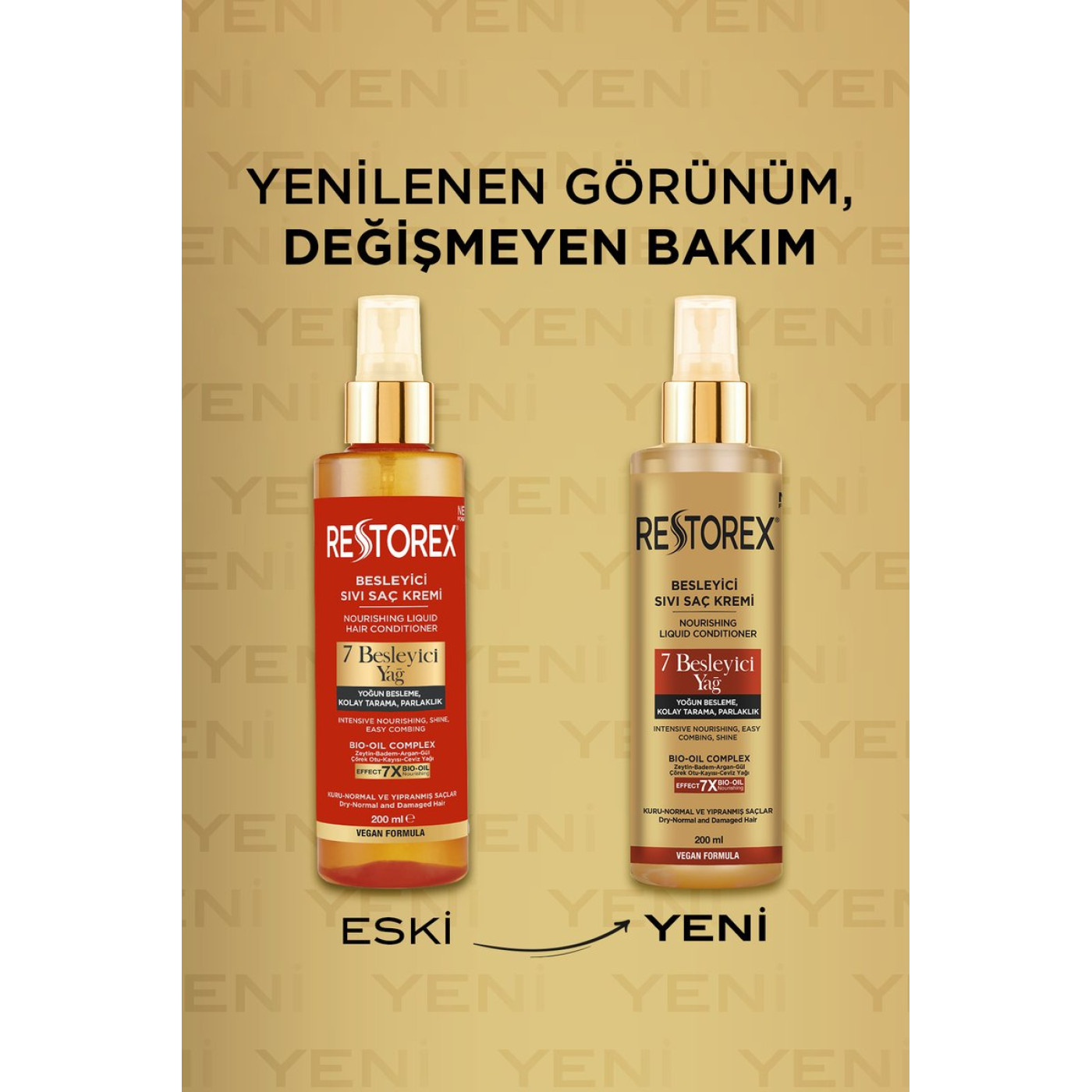 Restorex 7 Besleyici Yağ Sıvı Saç Kremi 200 ml – Kuru ve Yıpranmış Saçlar