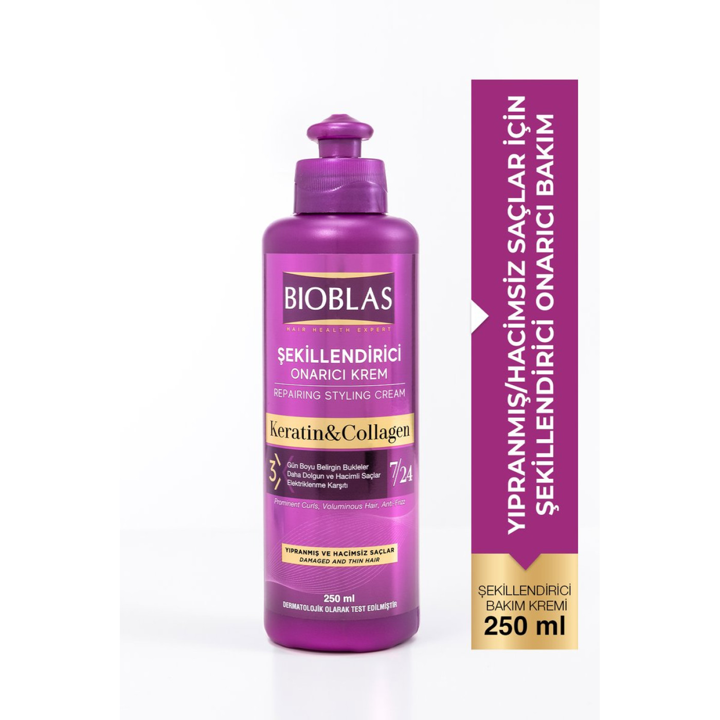 Bioblas Keratin & Collagen Şekillendirici Onarıcı Saç Bakım Kremi 250 ml