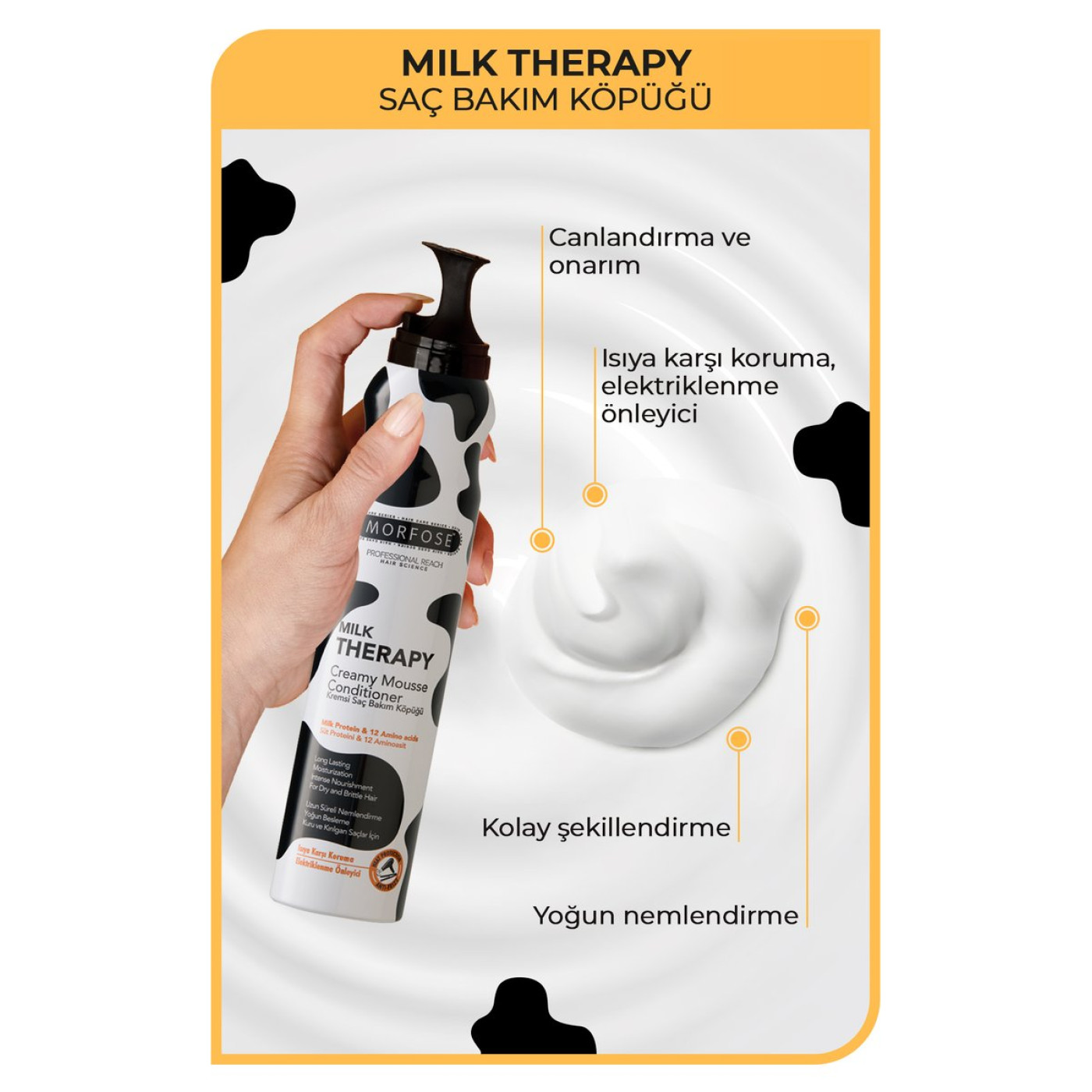 Morfose Milk Therapy Kremsi Saç Köpüğü 200 ml