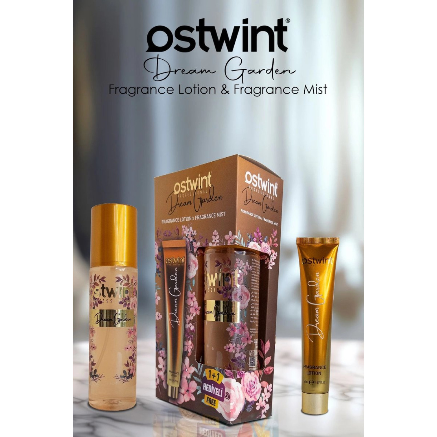 Ostwint Dream Garden Vücut Spreyi 200 ml ve Vücut Kremi 50 ml Seti