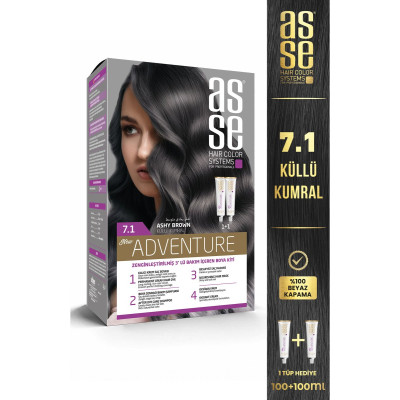 Asse Adventure Set Saç Boyası No:7.1 Küllü Kumral – Kalıcı Krem Boya