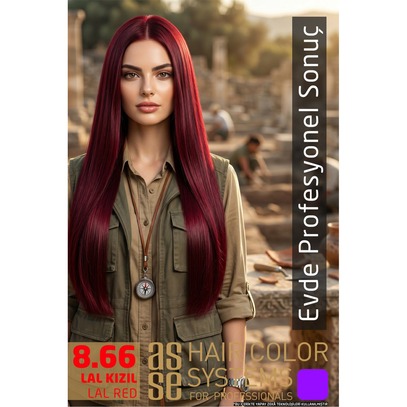 Asse Adventure Set Saç Boyası No:8.66 Lal Kızıl – Kalıcı Krem Boya, 1+1 İki Kullanım