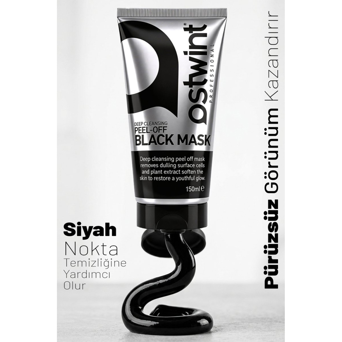 Ostwint Professional Soyulabilir Siyah Maske 150 ml – Peeling Jel