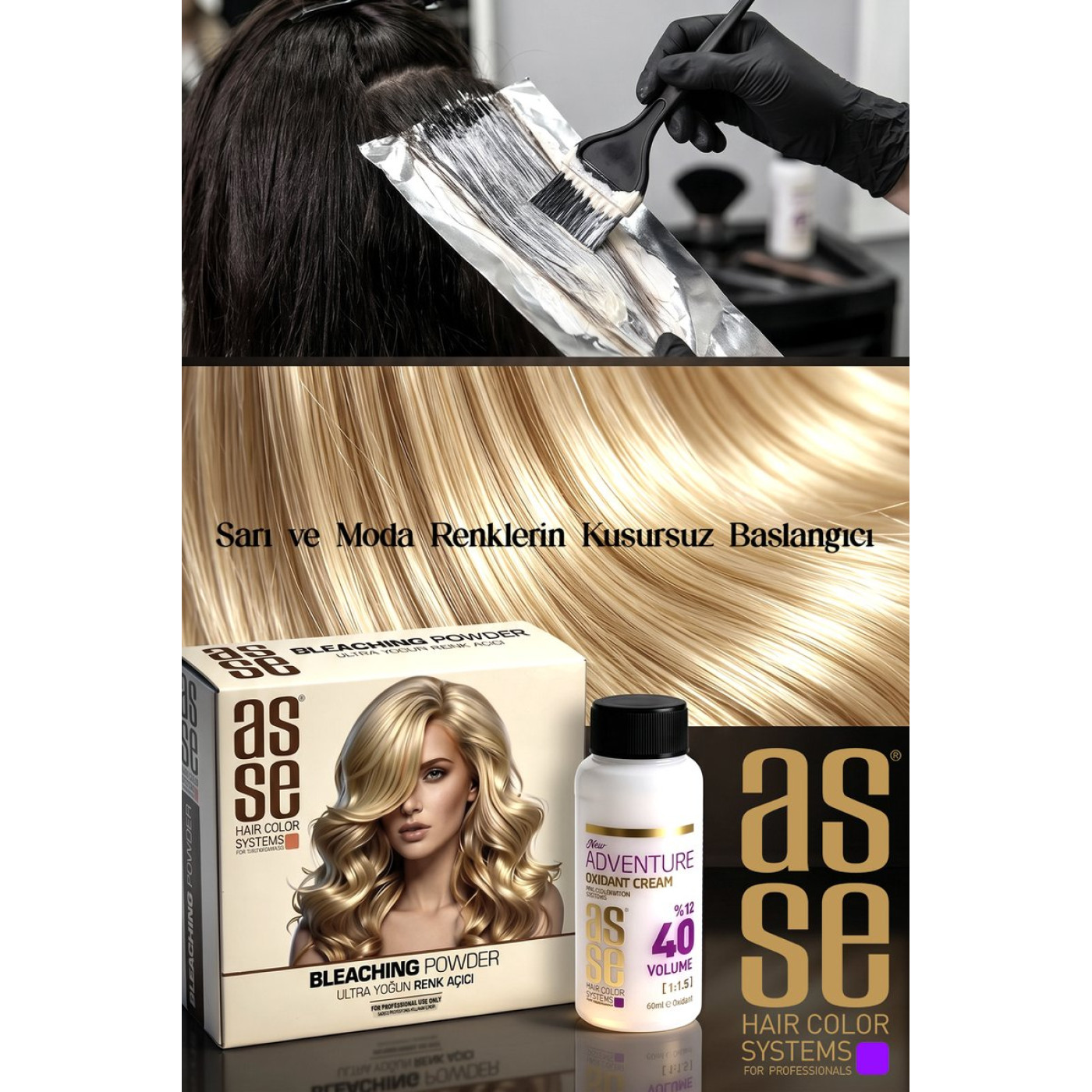 Asse Bleaching Powder Saç Açıcı Toz – 8 Ton Açma Etkisi