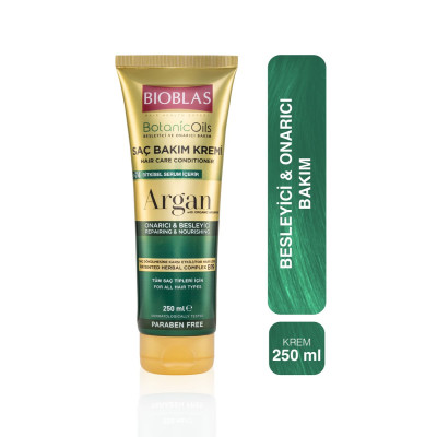 Bioblas Botanic Oils Argan Yağlı Saç Kremi 250 ml – Onarıcı, Sülfatsız