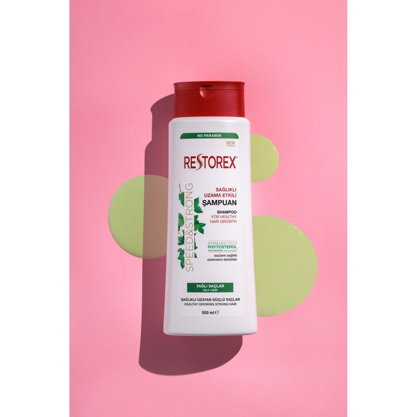 Restorex Speed Strong Şampuan 500 ml – İnce Telli ve Yağlı Saçlar İçin, Sarmaşık Özlü