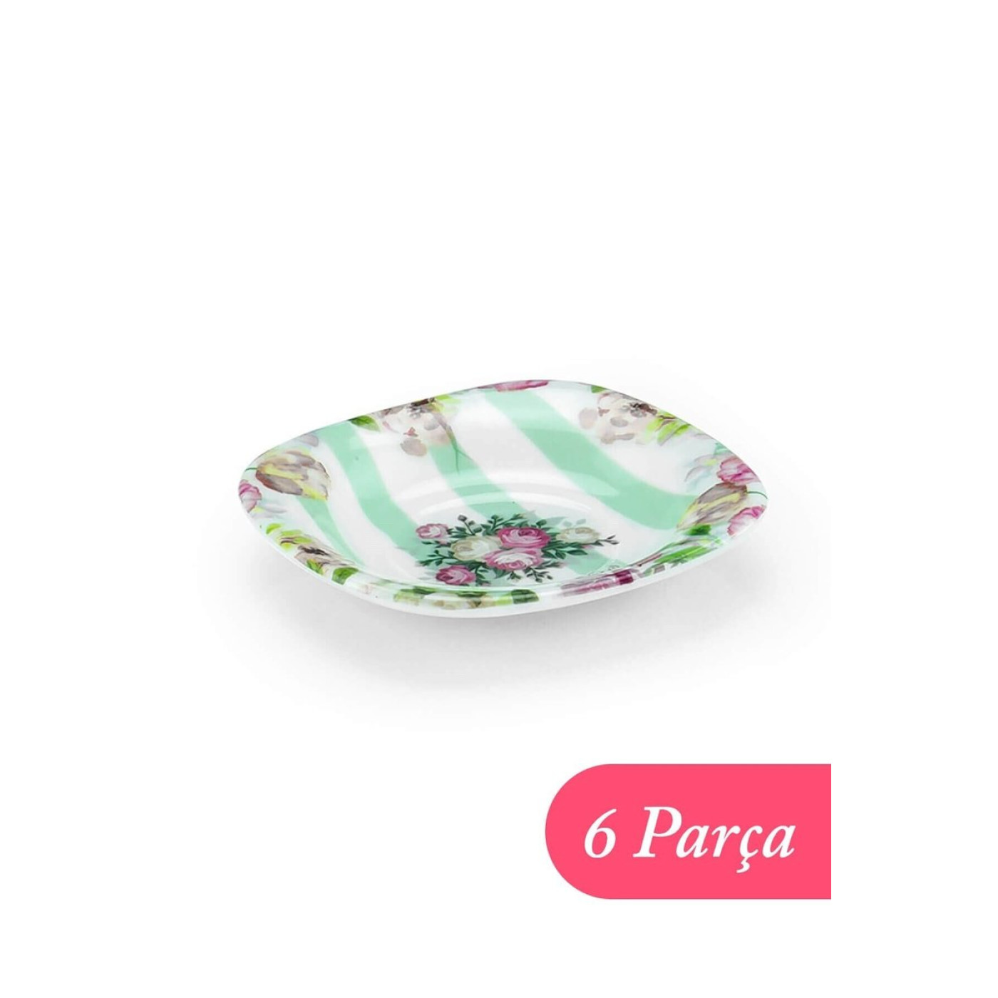 Tria Mel Oval Çay Tabağı 6'lı Paket 10 cm