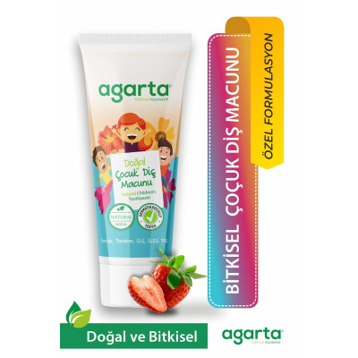 Agarta Çilekli Çocuk Diş Macunu 75 ml – Florürsüz