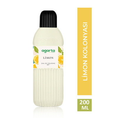 Agarta Limon Kolonyası 80 Derece 200 ml, Pet Şişe