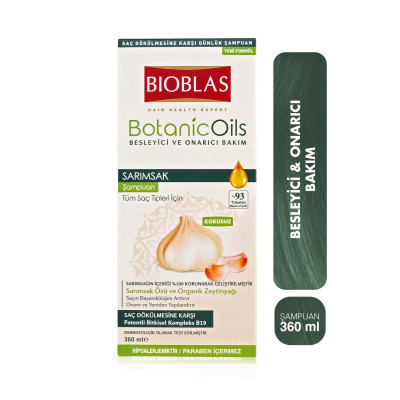 Bioblas Botanic Oils Sarımsaklı Şampuan 360 ml – Saç Dökülmesine Karşı