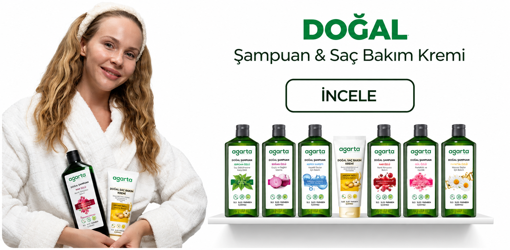 Doğal şampuan ve saç bakım kremi