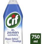 Cif Jel Zemin Uzmanı Yüzey Temizleyici Beyaz Sabun Ferahlığı 750 ml