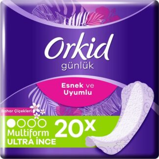 Orkid Yaprak Günlük Ped 20 Adet Tekli Paket Bahar Çiçekleri
